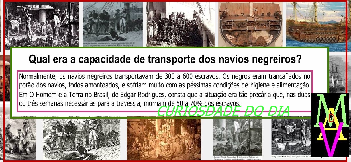 017 QUAL ERA A CAPACIDADE DE TRANSPORTE DE UM NAVIO NEGREIRO